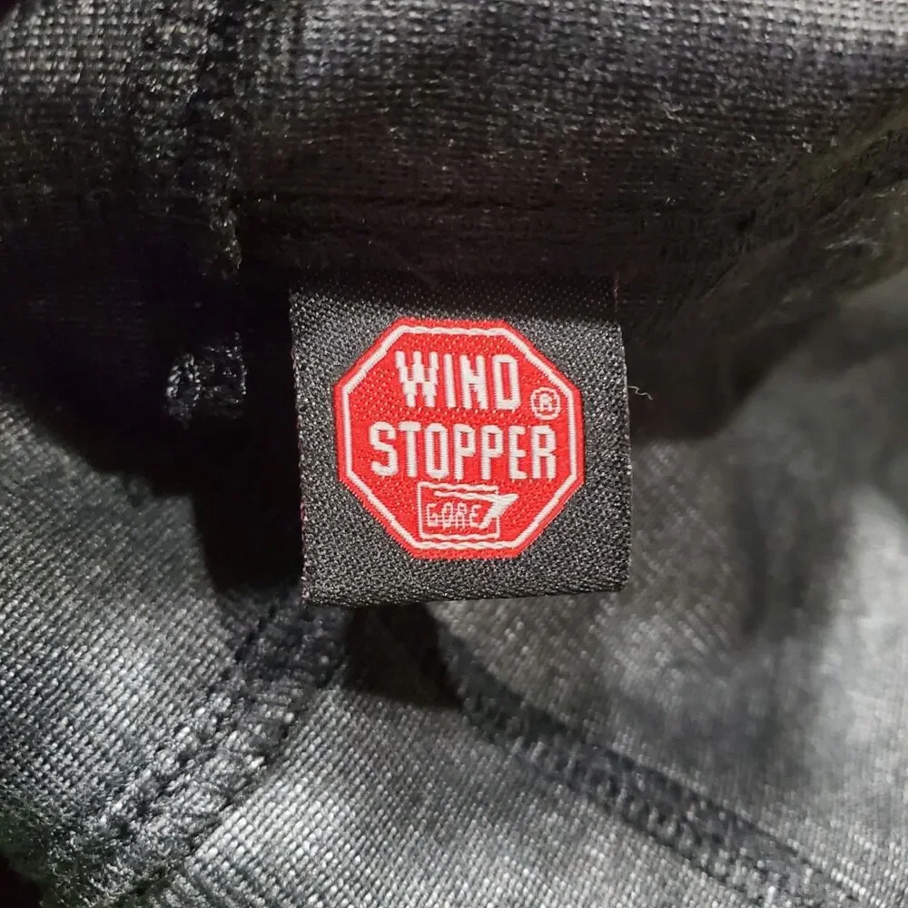 MILLET Jacket Mens Medium Black WINDSTOPPER Full-Zip Pockets Hooded Outdoor